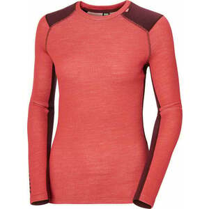 Helly Hansen Women's Lifa Merino Midweight Crew Poppy Red L Lenjerie termică imagine