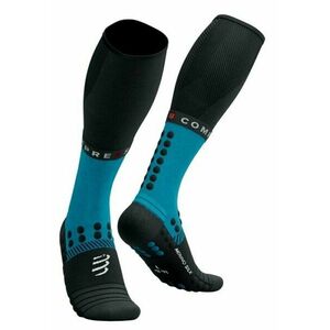 Compressport Full Winter Run Mosaic Blue/Black T2 Șosete pentru alergre imagine