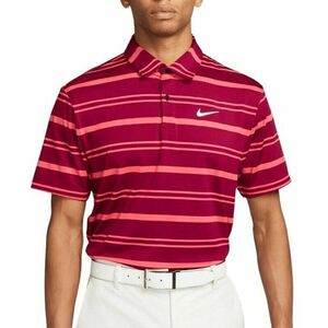 Nike Dri-Fit Tour Mens Stripe Noble Red/Ember Glow/White L Tricou polo imagine