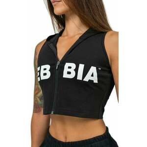 Nebbia Sleeveless Zip-Up Hoodie Muscle Mommy Black L Hanorac pentru fitness imagine