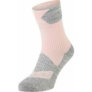 Sealskinz Bircham Waterproof All Weather Ankle Length Sock Rose/Grey Marl M Șosete ciclism imagine