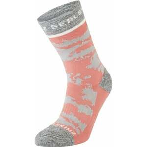 Sealskinz Reepham Mid Length Women's Jacquard Active Sock Pink/Light Grey Marl/Cream S/M Șosete ciclism imagine