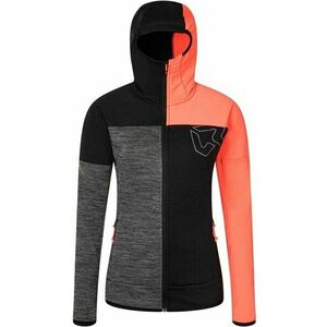 Rock Experience Kobra FZ Woman Fleece Caviar/Fiery Coral/Grey Melange L Hanorace imagine