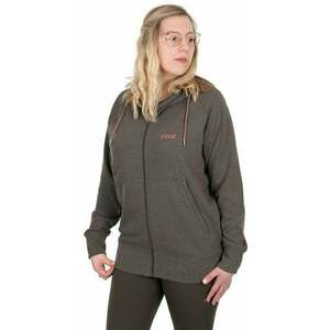 Fox Fishing Hanorac Womens Zipped Hoodie Dusty Olive Marl/Mauve Fox M imagine