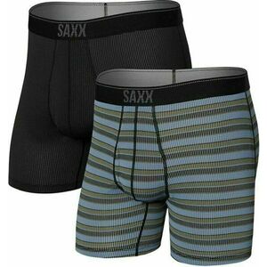 SAXX Quest 2-Pack Boxer Brief Sunrise Stripe/Black II XS Lenjerie de fitness imagine