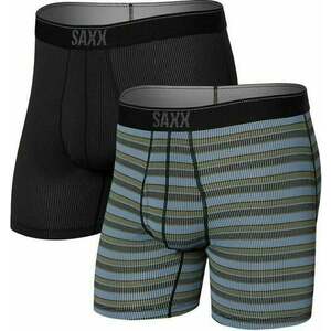 SAXX Quest 2-Pack Boxer Brief Sunrise Stripe/Black II S Lenjerie de fitness imagine