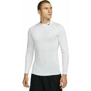 Nike Dri-Fit Fitness Mock-Neck Long-Sleeve Top White/Black 2XL Îmbrăcăminte Termică imagine