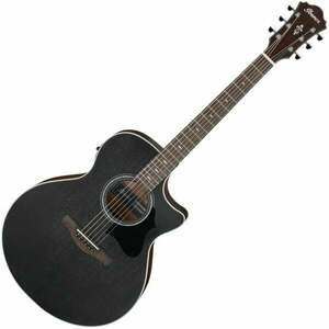 Ibanez AE140-WKH Weathered Black Chitară electro-acustică Jumbo imagine