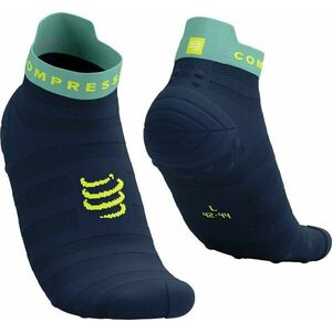 Compressport Pro Racing V4.0 Ultralight Run Low Dress Blues/Eggshell Blue/Green Sheen T4 Șosete pentru alergre imagine