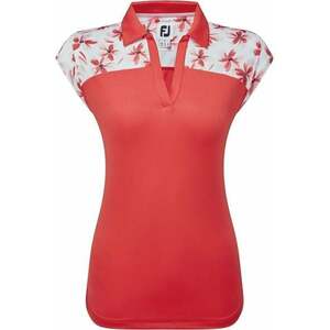 Footjoy Blocked Floral Print Lisle Red XS Tricou polo imagine