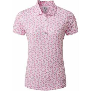 Footjoy Floral Print Lisle Roz/Alb L Tricou polo imagine