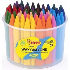 Jovi Jumbo Easy Grip Case Triangular Wax Crayons Creioane cu ceară 72 Colours imagine