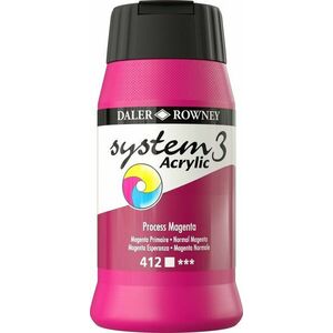 Daler Rowney System3 Vopsea acrilică Process Magenta 500 ml 1 buc imagine