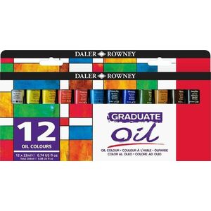 Daler Rowney Graduate Set de vopsele de ulei 12 x 22 ml imagine