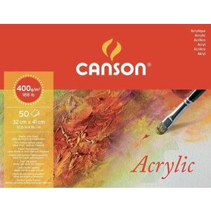 Canson Acrylique Cold Pressed 32 x 24 cm 400 g Natural White Carnete de Schițe imagine