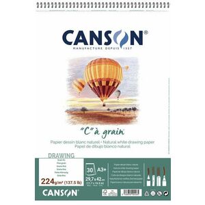 Canson Sp Càgrain A3 224 g White Carnete de Schițe imagine