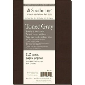 Strathmore Serie 400 Toned Gray Softcover Book 20 x 14 cm 118 g Carnete de Schițe imagine