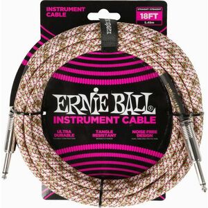 Ernie Ball Braided Instrument Cable Straight/Straight 5, 5 m Drept - Drept Cablu de instrument imagine