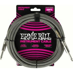 Ernie Ball Braided Instrument Cable Straight/Straight 5, 5 m Drept - Drept Cablu de instrument imagine