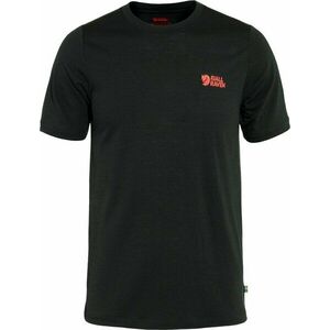 Fjällräven Abisko Wool Logo SS M Black L Tricou imagine