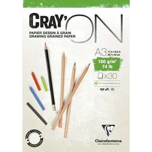 Clairefontaine Cray'On Glued Pad A3 160 g Carnete de Schițe imagine