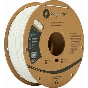 Polymaker PolyLite PLA Filament 1, 75 mm 1 kg White imagine