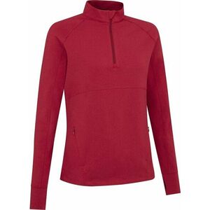 Callaway Lightweight Knit Heathered 1/4 Zip Top Red Heather L imagine