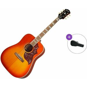 Epiphone Masterbilt Hummingbird SET Aged Cherry Sunburst Chitară electro-acustică Dreadnought imagine