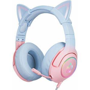 Onikuma K9 RGB Wired Gaming Headset With Cat Ears Albastră-Roz căşti PC imagine