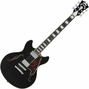 D'Angelico Premier Mini DC Black Flake Chitară semi-acustică imagine