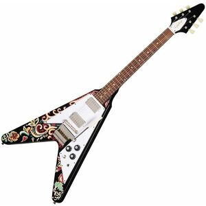 Epiphone Jimi Hendrix Love Drops Flying V Black Chitară electrică imagine