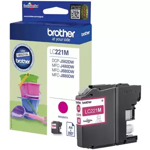 Cartus InkJet Brother LC221M 260 pagini Magenta imagine