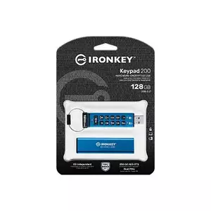 Flash Drive Kingston IronKey Keypad 200 128GB USB 3.2 Gen1 Type-A imagine