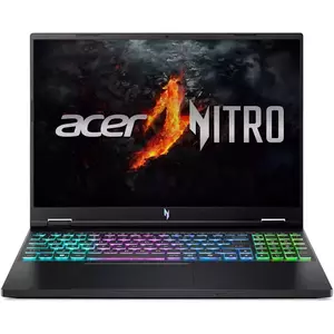 Notebook Acer Nitro AN16-73 16" WUXGA 180Hz Intel Core i5-14450HX RTX 4050-6GB RAM 16GB SSD 512GB No OS Obsidian Black imagine