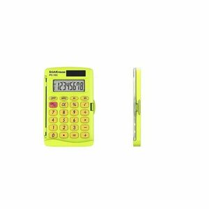 Calculator electronic de buzunar, afisaj LCD, 8 cifre, alimentare dubla, verde imagine