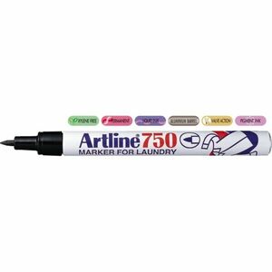 Marker pentru materiale textile, varf rotund 0.7 mm, cerneala cu uscare rapida, negru imagine