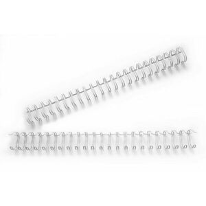 Inele metalice diametru 15.9 mm pentru indosariere, pas 2: 1, albe, set 50 bucati imagine