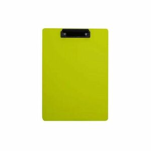 Clipboard simplu, format A4, colturi rotunjite, carton plastifiat, verde neon imagine