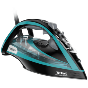 Fier de calcat Tefal FV9844E0 Ultimate Pure, 3200 W, Talpa Durilium AirGlide Autoclean, jet de aburi 250gr/min, Negru/Bleu imagine