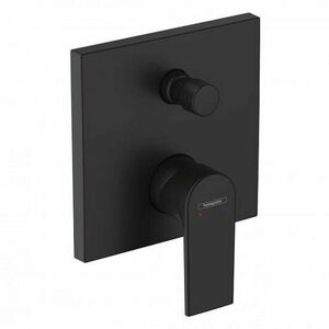 Baterie de dus monocomanda incastrata, cu 2 iesiri, negru mat (matt black), Hansgrohe Vernis Shape imagine