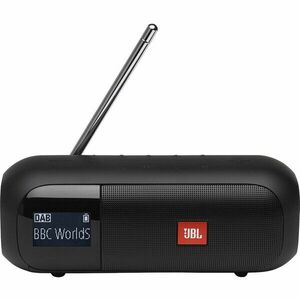 Radio portabil JBL Tuner 2, Bluetooth, DAB/FM, Rezistent la apa IPX7, Negru imagine