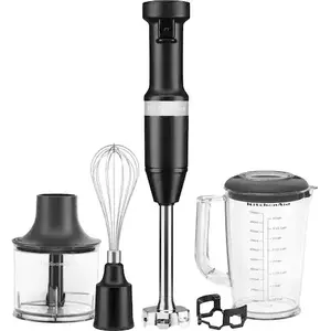 Mixer vertical KitchenAid Onyx Black 5KHBV83EOB, 180W, capacitate recipient 1l, Negru imagine