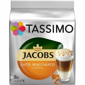 Capsule cafea, Jacobs Tassimo Caramel Macchiato, 8 bauturi x 295 ml, 8 capsule specialitate cafea + 8 capsule lapte imagine