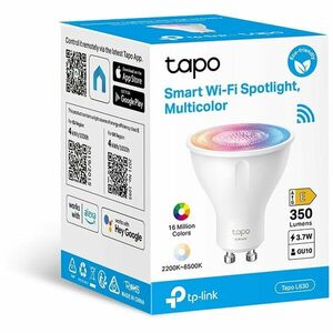 Bec led wireless, 350lm, 2.9W, fasung GU10, temperatura culoare 2200K - 6500K , control.cu aplicatia.Tapo imagine