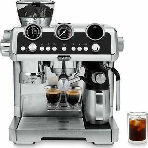 Espressor manual De'Longhi La Specialista Maestro EC 9865.M, 1450W, extractie la rece, carafa pentru lapte cu tehnologie LatteCrema, 2.5l, 19 bar, argintiu imagine