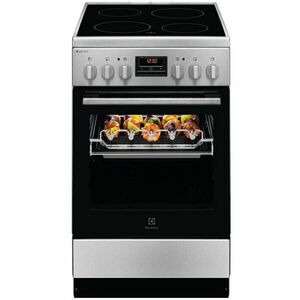 Aragaz Electrolux LKR540202X, Electric, Plita vitroceramica, 4 zone de gatit, Cuptor electric, 57 l, Clasa A, 50 cm, Inox imagine