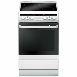 Aragaz Hansa FCCW58200, plita vitroceramica, Cuptor electric, Grill, 50 cm, Alb imagine