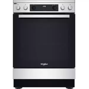 Aragaz Whirlpool WS68V8CCXT, Electric, 4 zone de gatit, Steam+, Zona dubla, Plita Vitroceramica, Autocuratare catalitica, Clasa A, 60 cm, Inox imagine