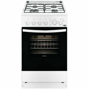 Aragaz Zanussi ZCG512K1WA, Gaz, 4 arzatoare, Grill, Aprindere electrica, 55 l, 50 cm, Alb imagine