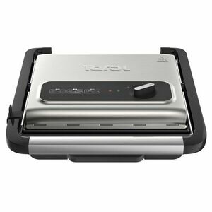 Grill Tefal Inicio GC242D38, 2000 W, Termostat 3 nivele, Placi cu invelis antiaderent, Inox/Negru imagine